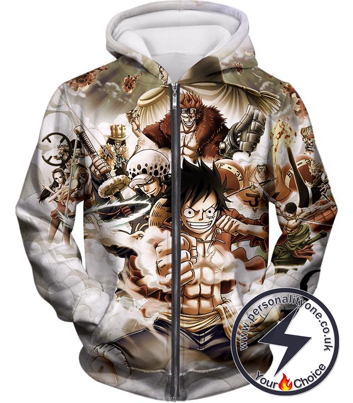 One Piece Worst Generation Highest Bounty Pirates All in One Cool Zip Up Hoodie